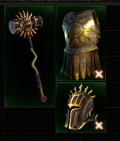 (Circle of Fortune) Sunforged 3 Set Items - Sunforged Hammer + Sunforged Cuirass + Sunforged Greathe - image