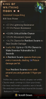 2GA RING OF WRITHING MOON *Critical Strike Chance/Lucky Hit:Up to a +70.9% Chance to+ High Aspect 14 - image
