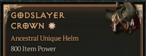 800 IP 1GA Godslayer Crown - random stats - Season 9 - image