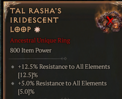 800 IP 1GA Tal Rasha's Iridescent Loop - random stats - Season 10 - image