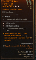 Legendary Boots 2GA (GA Dexterity - GA Maximum Life) and one random stat - image