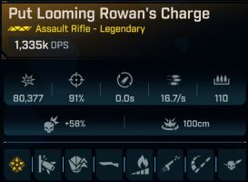 ⭐[MODDED] L50 ROWAN'S CHARGE - 1.335K DPS - 16.7/s F.RATE - NO RELOAD - 110 MAG - TORGUE STICKY MAG⭐ - image