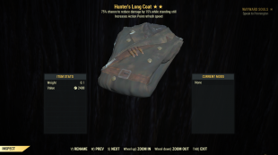 Hunter's Long Coat [15% reduce damage standing still] [AP Refresh] [Legendary outfit] - image
