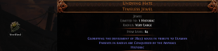 RISE OF THE ABYSSAL Undying Hate ULAMAN ROLLED Timeless Jewel NEW UNIQUE JEWEL - image