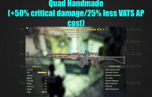Quad Handmade (+50% critical damage/25% less VATS AP cost) - image