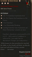 SEASON 10 4 GA SIDHE BINDINGS UNIQUE GLOVES SORCERER GLOVES 4GA SIDHE BINDINGS 45% ASPECT POWER - image