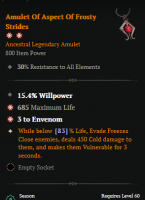 SEASON 10 1 GA DRUID AMULET +3 ENVENOM 14% WILLPOWER FLESHRENDER DRUID AMULET PULVERIZE DRUID AMULET - image
