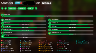 MVP+ / Level 107 Hypixel  / 794M NW / Skill average 26 ( Farming 39 / Mining 43 ) /Hotm 7 / Cata 20 - image