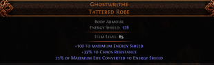 RISE OF THE ABYSS Ghostwrithe Tattered Robe UNIQUE CHEST NO LVL REQUIRED WITCH CHEST SORCERESS CHEST - image