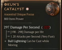 800 IP 1GA Okun's Catalyst - random stats - Season 9 - image
