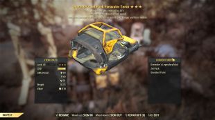Overeater's Weapon Weight Reduction Excavator Power Armor [5/5 AP Refresh] Full Set + Jetpack - image