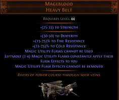 Mageblood Heavy Belt 4 Flask Non Corrupted Clean PS Standard - image