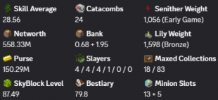 ✳️❗️ Solo-Coop | 87 SB lvl | 28 AVG | Cata 24 | 556m NW | Full accept | Hypixel SkyBlock ❗️✳️ - image
