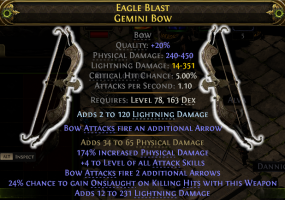 Gemini Bow Non-Crit Version 2 sockets - non corrupted / santified - image