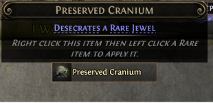 PRESERVED CRANIUM UPGRADES UNIQUE JEWELS TO DESECRATED PASSIVE SKILLS UNDYING HATE TECROD - image
