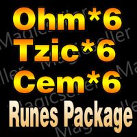 S9| 6x Ohm, 6x Tzic, 6x Cem (Ring of Starless Skies Runes Package) - image