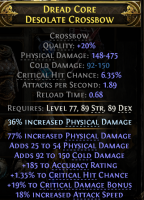 817 DPS DESOLATE CROSSBOW COLD DMG 18% A.S 19% CRIT BONUS CRIT CHANCE 185 ACCU GALVANIC SHARD AMAZON - image