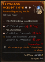 S9- 2GA Amulets +  Intelligence/ Damage/ +3 to Hellbent Commander ((apamc) - image