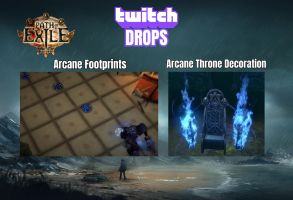 Arcane Footprints Effect + Arcane Throne Decoration | Path of Exile Twitch Drops - image