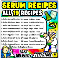 Serum recipes ( All 19  serum recipes) - image