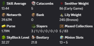✅❗️Solo-Coop | 32 SB lvl | 13.44 AVG | Cata 5 | 39.67M NW | Full accept | Hypixel SkyBlock❗️✅ - image