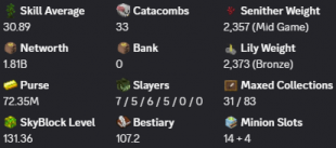 ✳️❗️ Solo-Coop | VIP | 131 SB lvl | 30 AVG | Cata 33 | 1.80b NW | Full accept | Hypixel SkyBlock ❗✳️ - image