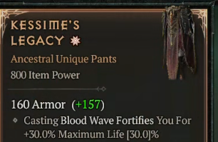 800 IP 1GA Kessime's Legacy - random stats - Season 9 - image