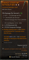 2GA STAFF — 596 DPS / +100% DoT / +195% Overpower / +231 Int / +1370 Life / Stun+66% Dmg - image