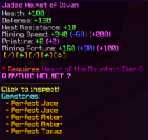 Mythic Jaded Divan's Set w/ All 5 Perfect Gemstones Applied | Best Armor For Mining - image