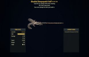 [PC] - Bloodied Sheepsquatch Club (power take 40% less damage, 40% FSS) - image