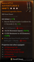 S9- 3GA Boots +Willpower/ Movement Speed / Resistance to All Elements (xdia) - image