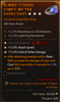 3GA Ring + Intelligence/ Critical Strike Chance/ Critical Strike Damage - image