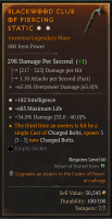 2GA MACE — 298 DPS / +65% Overpower / +34% Dmg / +685 Life / Charged Bolts Spawn - image