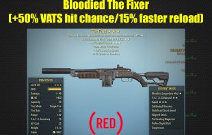 Bloodied The Fixer (+50% VATS hit chance, 15% faster reload) - image