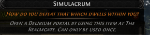 RISE OF THE ABYSSAL SIMULACRUM PINNACLE BOSS OF DELIRIUM SKILL POINTS BOSS SUMMON MATERIAL - image
