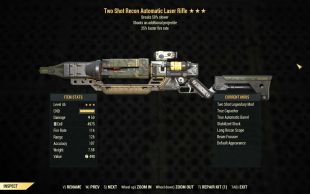 Buy Two Shot Laser rifle (25% fast in FALLOUT 76 Items - Offer #2629617302