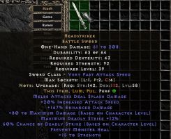 Buy Headstriker (Clean) ** Season in PROJECT DIABLO 2 Items - Offer ...