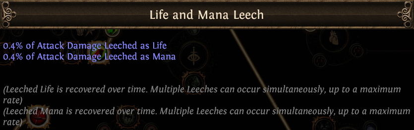 life and mana leech
