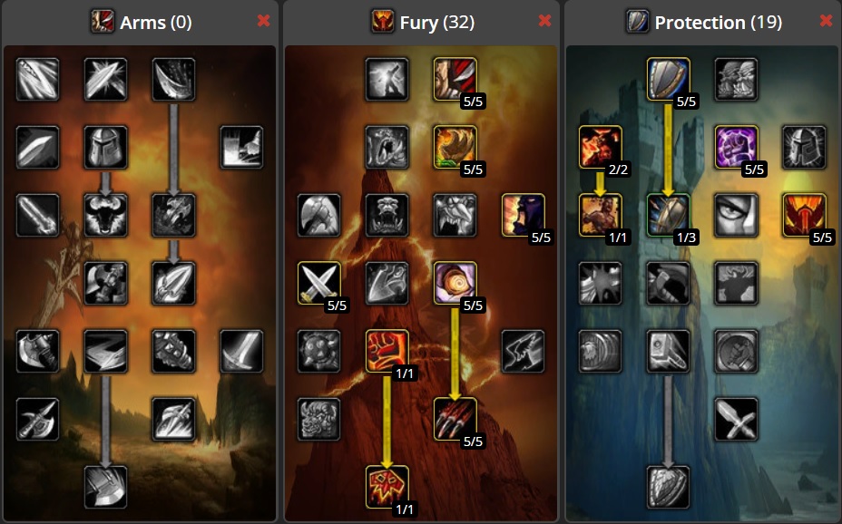 Talent Allocation for Dual Wield Warrior PvE Tank Build