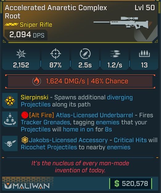 Complex Root Legendary Sniper Rifle