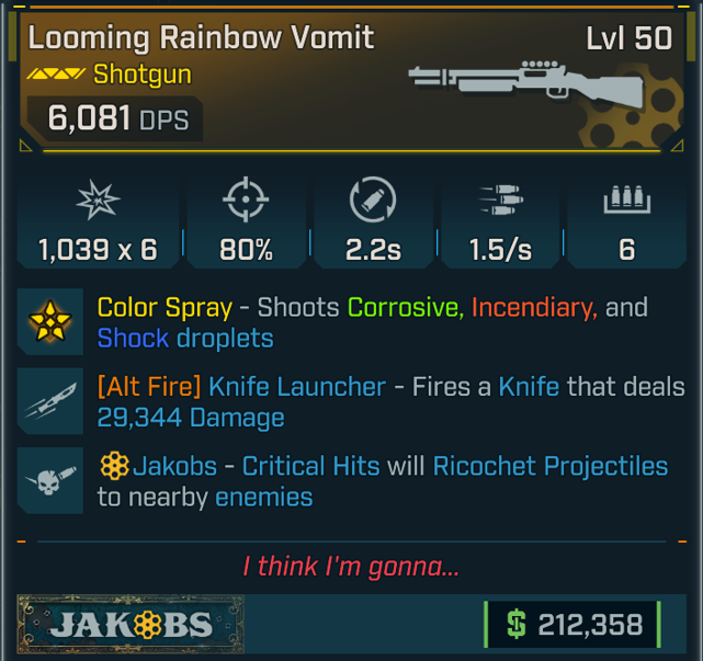 Rainbow Vomit Legendary Shotgun